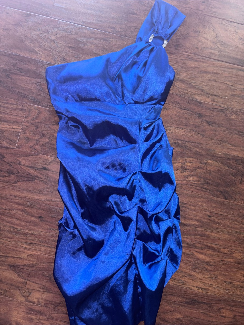 Blondie Nites Royal Blue Satin Prom Dress Size 5